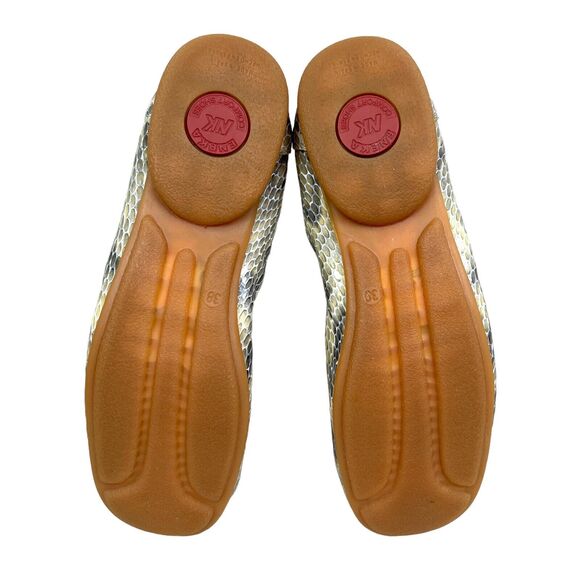 Sabrinas Ballet Flats Embossed Patent‎ Leather Rubber Soles Green Women EUR 38 - Picture 7 of 8